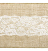 Tafelloper Jute Met Kant Midden (2,75m)