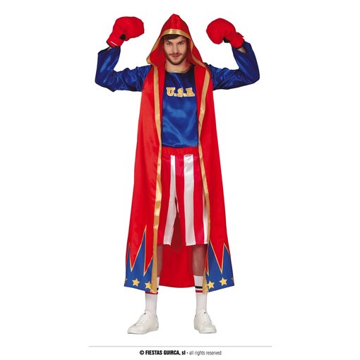 Heren Bokser Kostuum Rood/Blauw