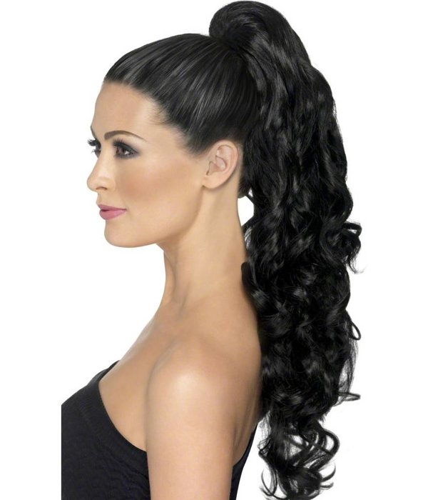 Hairextensions op clip zwart krul