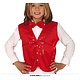 Rode Pailletten Gilet Kind