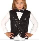 Zwart Gilet Pailletten Kind