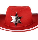 Hoed Vilt Sheriff rood junior 55 cm