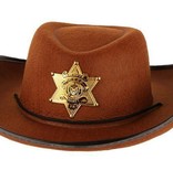 Hoed vilt Sheriff bruin junior 55 cm