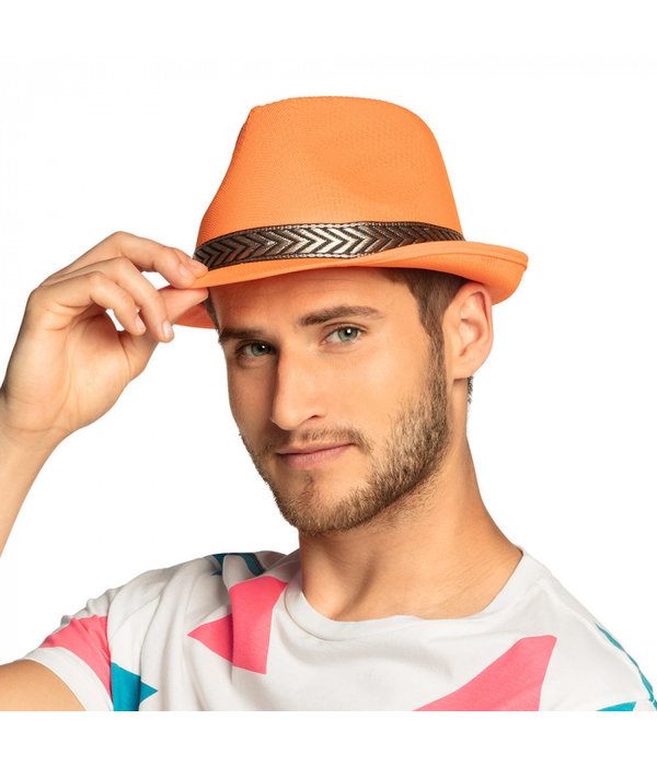Hoed neon oranje