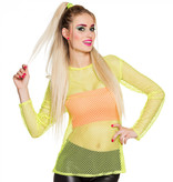Visnet shirt neon geel