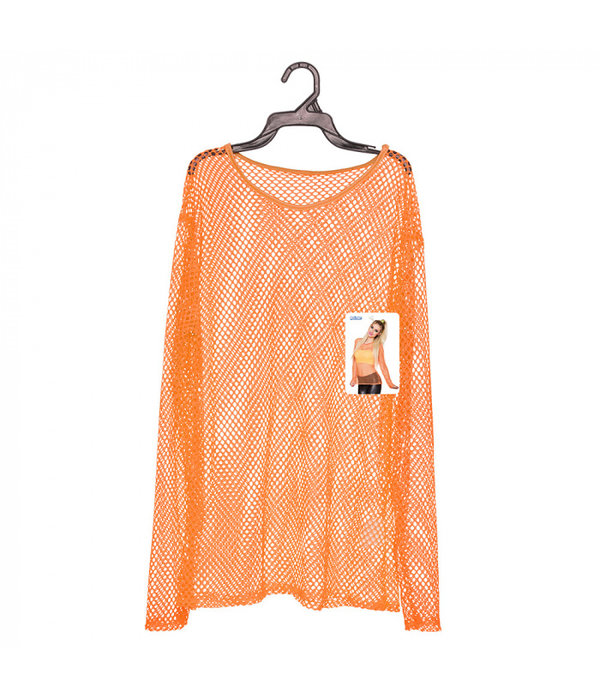 Visnet shirt neon oranje