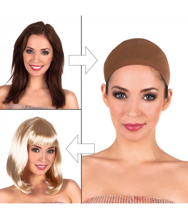 Haarkapje/Pruikenkapje Madelon bruin