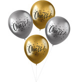 Ballonnen Metallic 'Cheers' (4st)
