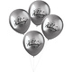 Ballonnen Metallic Zilver '25th Anniversary' (4 st)