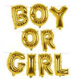 Folieballonslinger Gender Reveal 'Boy Or Girl' (4m)