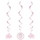 Swirls Hangdecoratie Olifant Roze Geboorte Meisje (3st)