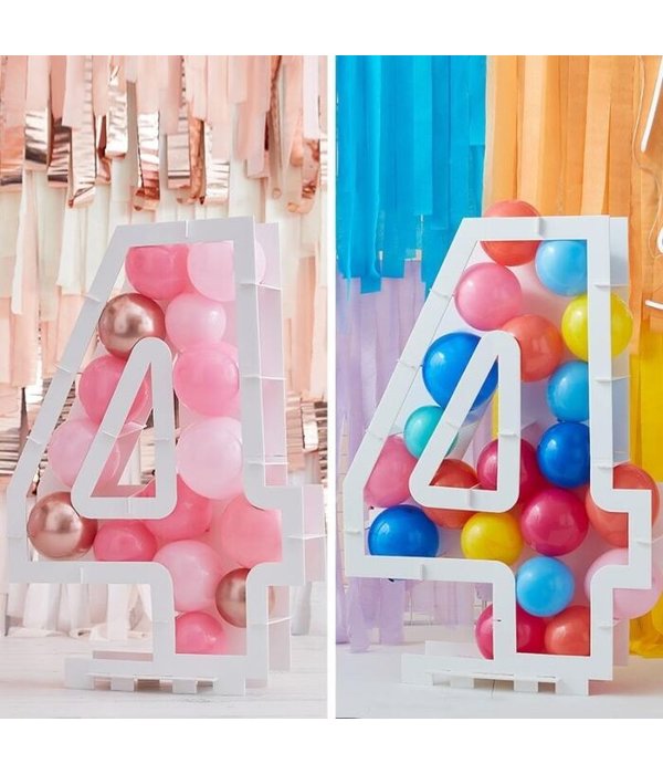 Ballon Mozaïek kit Cijfer 4