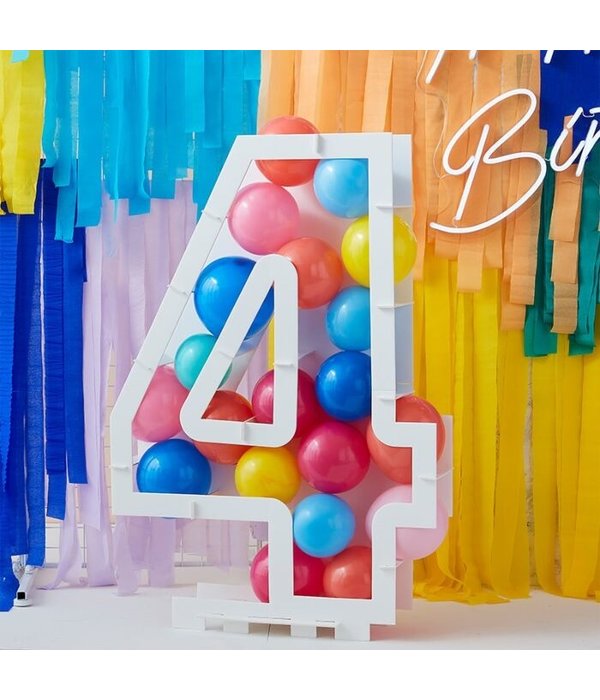 Ballon Mozaïek kit Cijfer 4