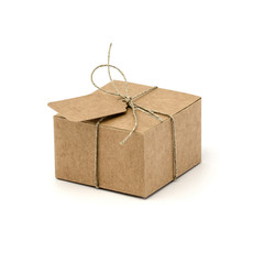 Vierkante Geschenkdoosjes Kraft (10st)