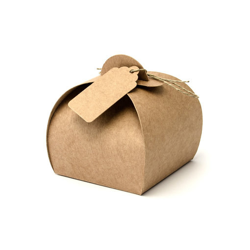 Geschenkdoosjes Kraft Met Tags (10st)