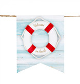 Vlaggenlijn Navy 'Welcome On Board' (4m)