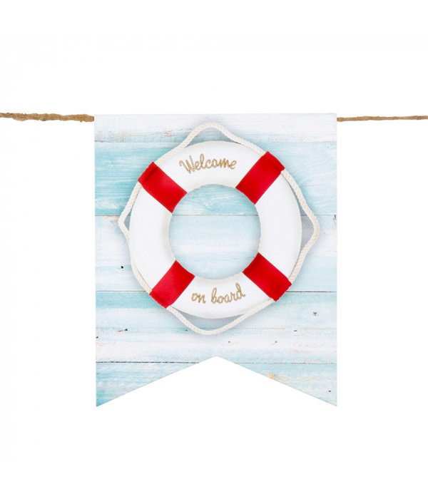 Vlaggenlijn Navy 'Welcome On Board' (4m)