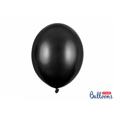 Metallic Ballonnen Zwart - 50 Stuks