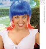 Pruik supporter Frankrijk vrouw