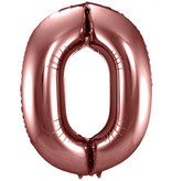 Folieballon Brons Cijfer 0 - 86 cm
