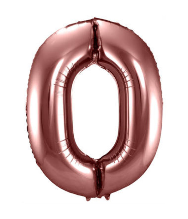 Folieballon Brons Cijfer 0 - 86 cm