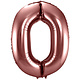 Folieballon Brons Cijfer 0 - 86 cm