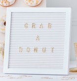 Letterbord Met Gouden Letters