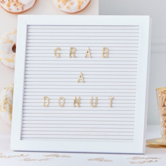 Letterbord Met Gouden Letters