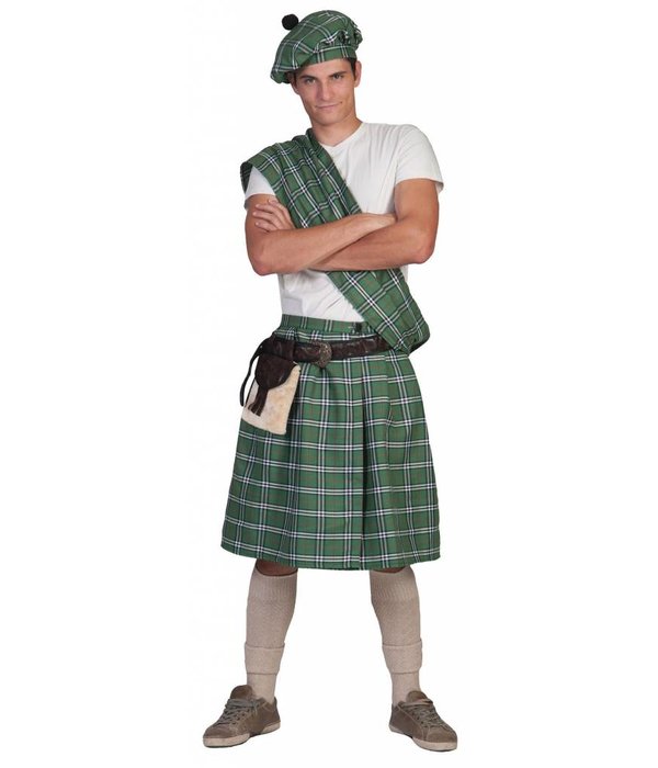 Schotse Highlander man groen - Feestbazaar.nl