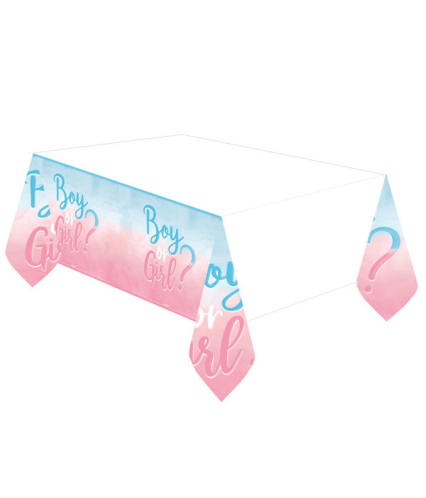 Tafelkleed Gender Reveal 'Boy or Girl' (120x180cm)