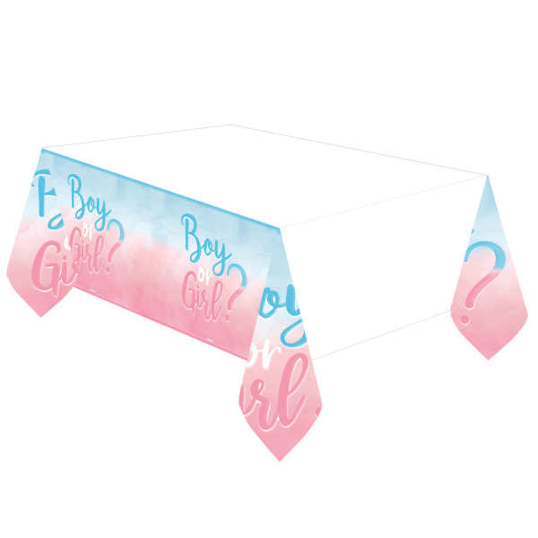 Tafelkleed Gender Reveal 'Boy or Girl' (120x180cm)
