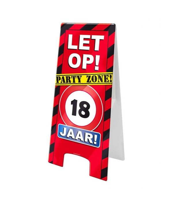 Waarschuwingsbord 18 jaar
