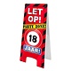 Waarschuwingsbord 18 jaar