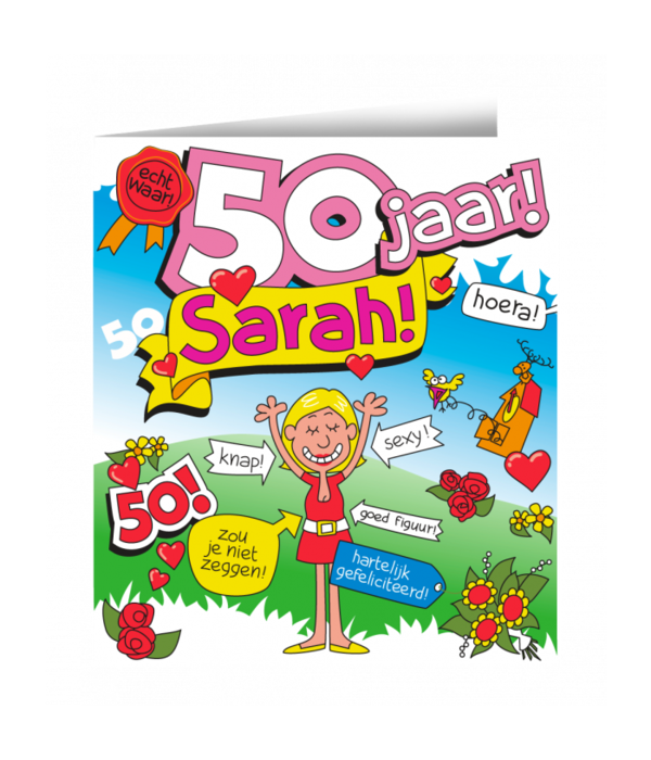 Sarah Wenskaart Cartoon