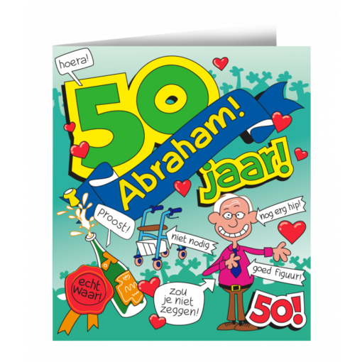 Abraham Wenskaart Cartoon