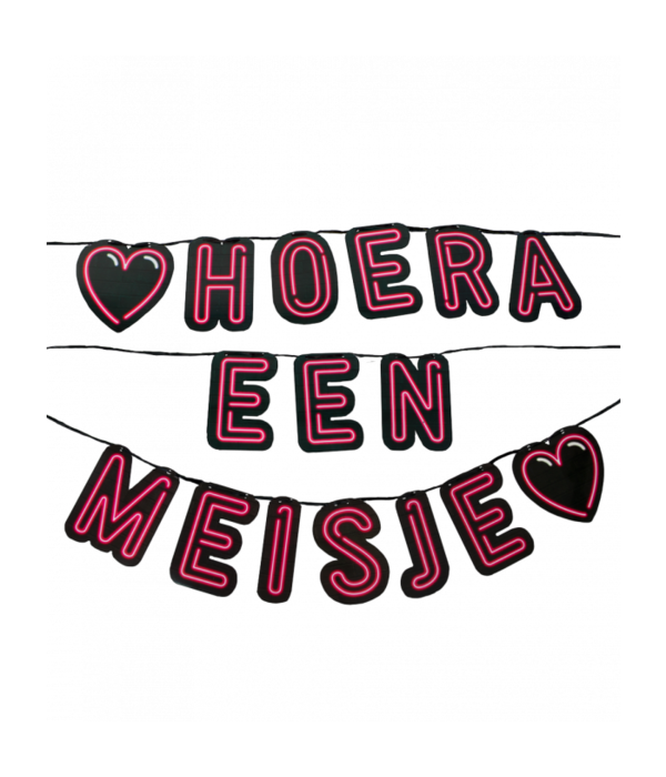 Neon Slinger Hoera een Meisje