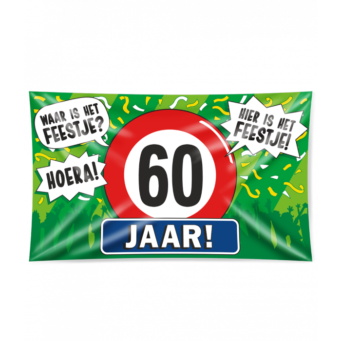 Gevelvlag 60 jaar 90x150cm afbeelding