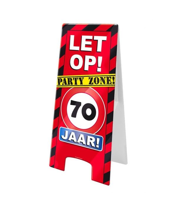 Waarschuwingsbord 70 jaar