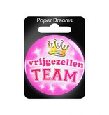 Button Vrijgezellen Team Vrouw Klein