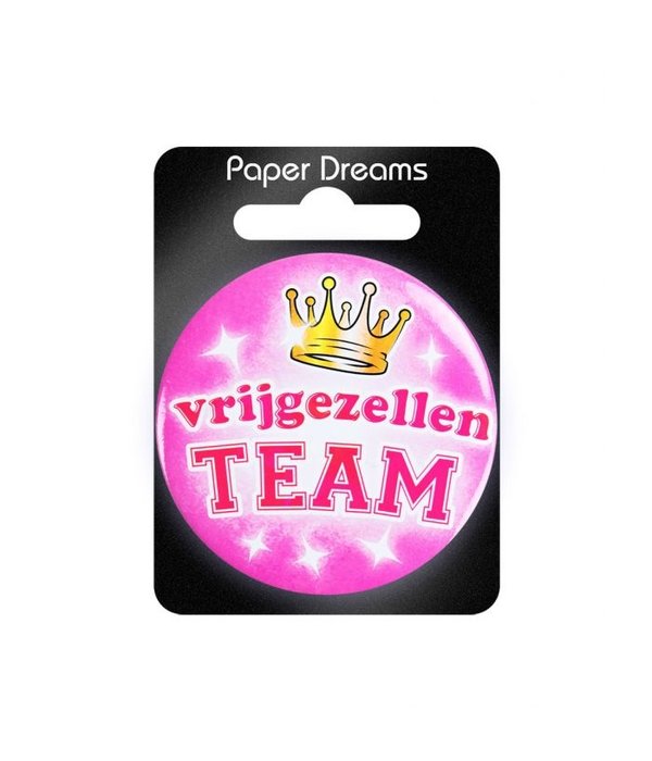 Button Vrijgezellen Team Vrouw Klein