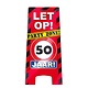 Waarschuwingsbord 50 jaar