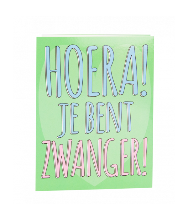 Suprise Card Hoera je bent zwanger