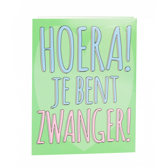Suprise Card Hoera je bent zwanger afbeelding