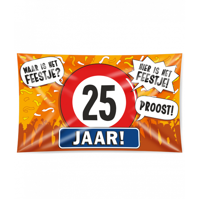 Gevelvlag 25 jaar 90x150 cm afbeelding