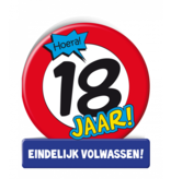 Wenskaart Verkeersbord 18 Jaar