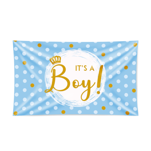Gevelvlag It's a Boy! Blauw (150x90cm)