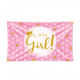 Gevelvlag It's a Girl! Roze (150x90cm)