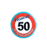 Button klein - 50 jaar verkeersbord