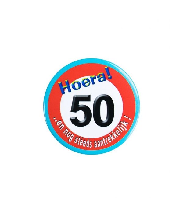 Button klein - 50 jaar verkeersbord