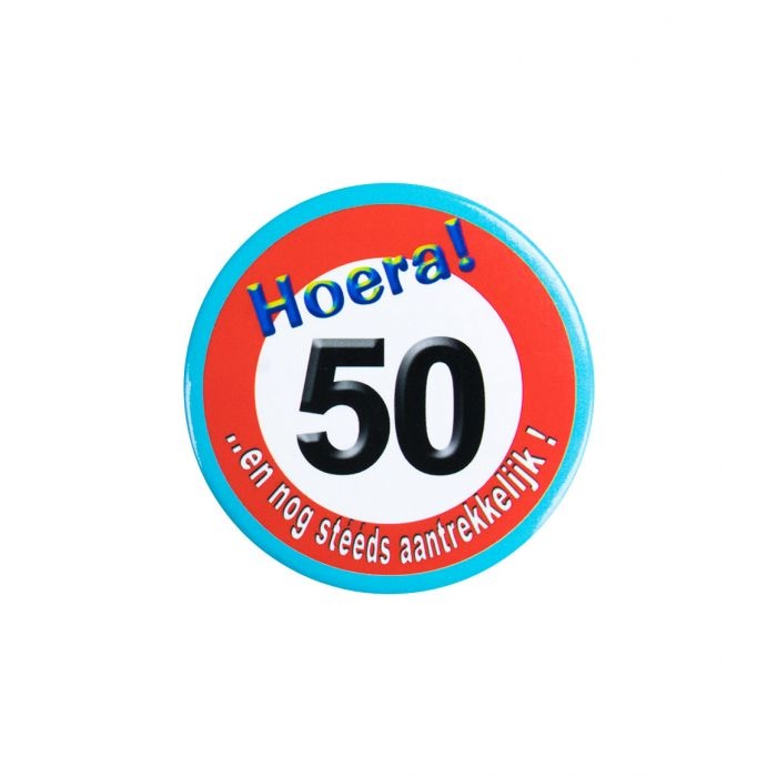 Button klein - 50 jaar verkeersbord afbeelding